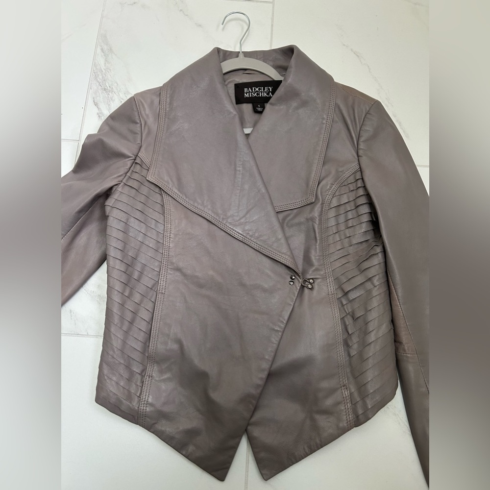 Vintage BADGLEY MISCHKA waterfall leather jacket